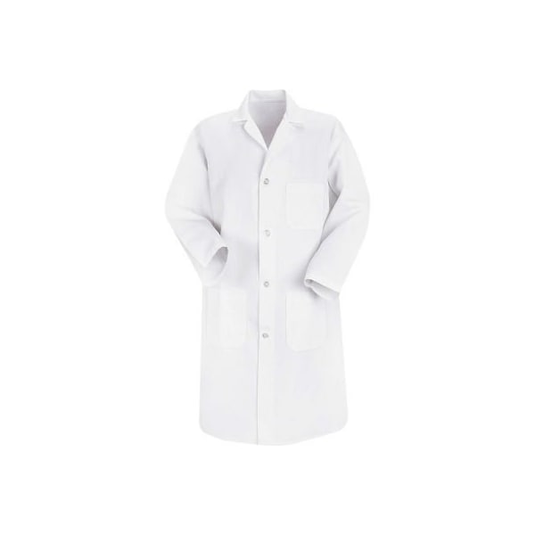 Vf Imagewear Red Kap Men's Button-Front Lab Coat, White, Poly/Cotton, 3XL 5700WHRG3XL - main